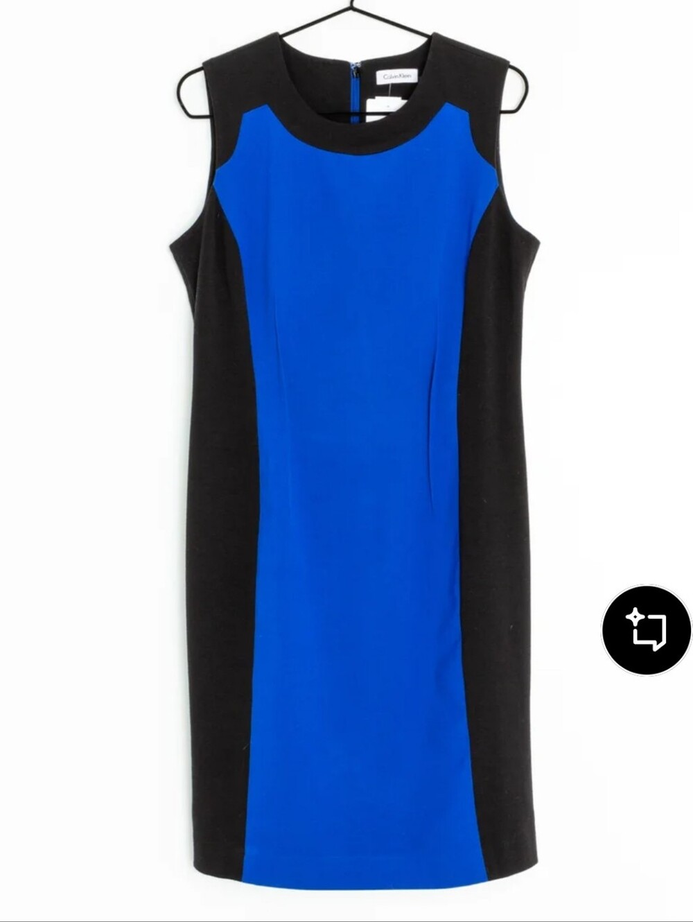 CK Colorblock Sheath Dress in Blue and Black 22W